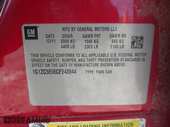 2012 Chevrolet Malibu 1LT с VIN 1G1ZC5E06CF243844, выставлен на аукционе IAAI как лот 43489035 с пробегом 189 308 миль миль и . История ставок и продаж доступна на DreamBid. Изображение 9.