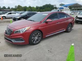 2016 Hyundai Sonata Sport with VIN 5NPE34AF9GH427438, listed as a Copart auction lot 66617765 with 90,603 mi miles and Salvage title. Bid and sale history available at DreamBid. Image 1.