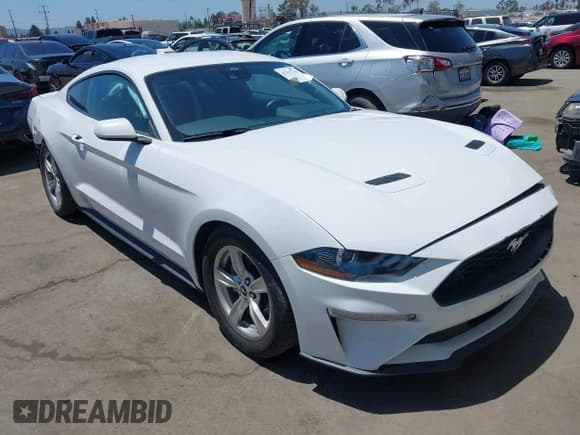 ✅ 2021 Ford Mustang EcoBoost • VIN: 1FA6P8TH8M5157702 • Lot: 42315710. Listed on IAAI with 45,876 mi. Free auction sales archive from the USA and detailed vehicle history report at DreamBid. Image 1.