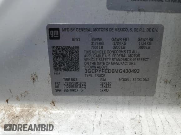 ✅ 2021 Chevrolet Silverado 1500 LT Trail Boss • VIN: 3GCPYFED6MG430493 • Lot: 67214564. Wystawiony na Copart z przebiegiem 68 391 mil. Bezpłatny archiwum sprzedaży aukcyjnych z USA i szczegółowy raport historii pojazdu na DreamBid. Zdjęcie 12.