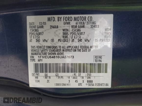 ✅ 2006 Ford Explorer Eddie Bauer • VIN: 1FMEU64816UA57673 • Lot: 41732011. Listed on IAAI with 163,591 mi. Free auction sales archive from the USA and detailed vehicle history report at DreamBid. Image 9.