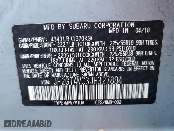 ✅ 2018 Subaru Crosstrek Limited • VIN: JF2GTAMC3JH327884 • Lot: 89626545. Wystawiony na Copart z przebiegiem 72 366 mil. Bezpłatny archiwum sprzedaży aukcyjnych z USA i szczegółowy raport historii pojazdu na DreamBid. Zdjęcie 13.