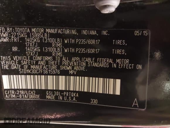 ✅ 2015 Toyota Sienna XLE • VIN: 5TDYK3DC7FS615976 • Lot: 43613176. Wystawiony na IAAI z przebiegiem 209 936 mil. Bezpłatny archiwum sprzedaży aukcyjnych z USA i szczegółowy raport historii pojazdu na DreamBid. Zdjęcie 9.