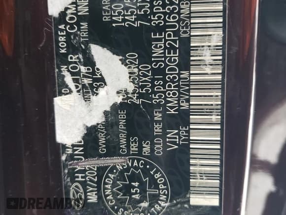 ✅ 2023 Hyundai Palisade XRT • VIN: KM8R3DGE2PU632911 • Лот: 44524515. Опубликован ранее на Copart с пробегом 51 253 миль. Бесплатный доступ к архиву аукционных продаж из США и подробный отчёт об истории автомобиля на DreamBid. Изображение 13.