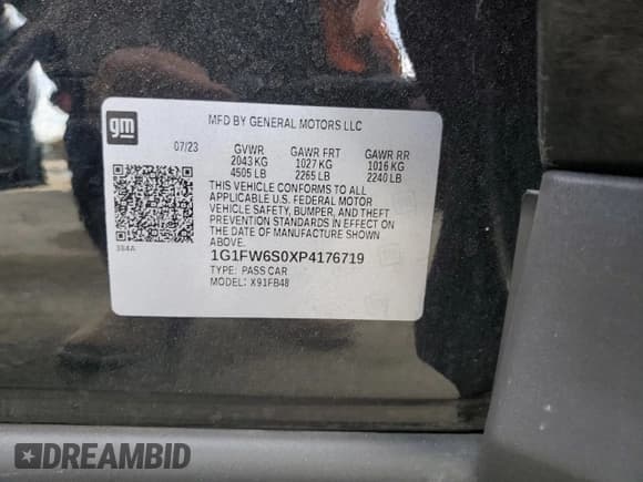 ✅ 2023 Chevrolet Bolt EV 1LT • VIN: 1G1FW6S0XP4176719 • Lot: 78053224. Wystawiony na Copart z przebiegiem 32 683 mil. Bezpłatny archiwum sprzedaży aukcyjnych z USA i szczegółowy raport historii pojazdu na DreamBid. Zdjęcie 12.