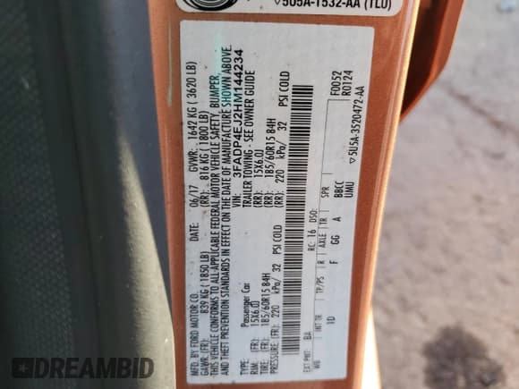 ✅ 2017 Ford Fiesta SE • VIN: 3FADP4EJ2HM144234 • Lot: 89855115. Listed on Copart with 152,081 mi. Free auction sales archive from the USA and detailed vehicle history report at DreamBid. Image 12.