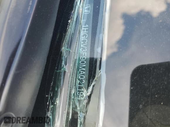 ✅ 2021 Honda Accord Touring • VIN: 1HGCV3F90MA021194 • Lot: 67974465. Listed on Copart with 95,257 mi. Free auction sales archive from the USA and detailed vehicle history report at DreamBid. Image 12.