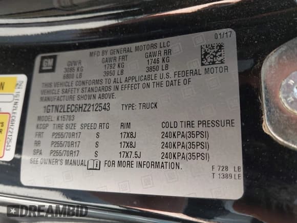 ✅ 2017 GMC Sierra 1500 • VIN: 1GTN2LEC6HZ212543 • Лот: 42996784. Опубликован ранее на IAAI с пробегом 12 166 миль. Бесплатный доступ к архиву аукционных продаж из США и подробный отчёт об истории автомобиля на DreamBid. Изображение 9.