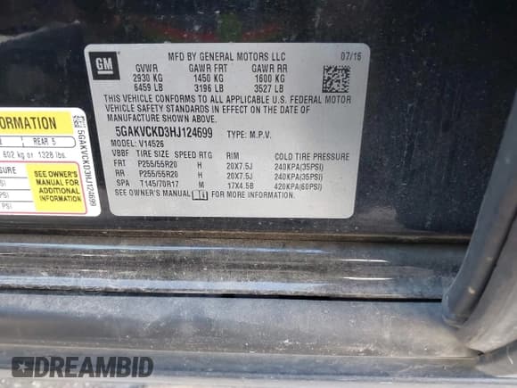 ✅ 2017 Buick Enclave Premium • VIN: 5GAKVCKD3HJ124699 • Лот: 43627114. Опубликован ранее на IAAI с пробегом 108 423 миль. Бесплатный доступ к архиву аукционных продаж из США и подробный отчёт об истории автомобиля на DreamBid. Изображение 9.