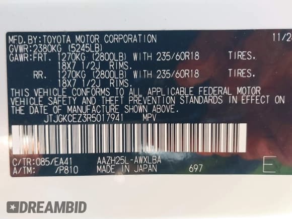 ✅ 2024 Lexus NX 350h Premium • VIN: JTJGKCEZ3R5017941 • Lot: 43358881. Listed on IAAI with 21,241 mi. Free auction sales archive from the USA and detailed vehicle history report at DreamBid. Image 9.