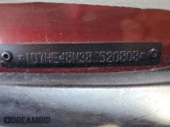 2008 Dodge Dakota SLT with VIN 1D7HE48N38S520808, listed as a Copart auction lot 44857765 with Not provided miles and Salvage title. Bid and sale history available at DreamBid. Image 14.