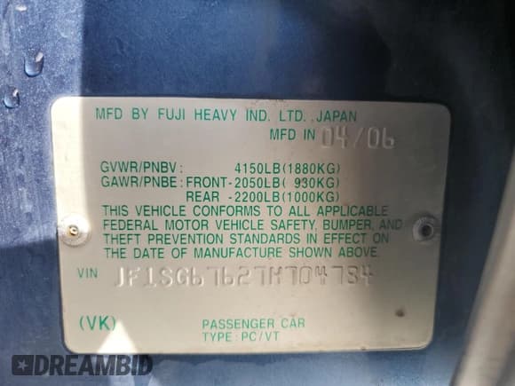 ✅ 2007 Subaru Forester X L.L. Bean • VIN: JF1SG67627H704784 • Лот: 65902315. Опубликован ранее на Copart с пробегом 172 148 миль. Бесплатный доступ к архиву аукционных продаж из США и подробный отчёт об истории автомобиля на DreamBid. Изображение 12.