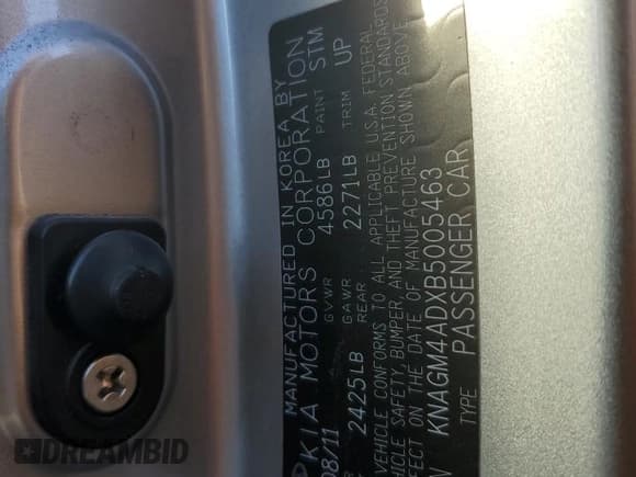 ✅ 2011 Kia Optima EX Hybrid • VIN: KNAGM4ADXB5005463 • Лот: 80757175. Опубликован ранее на Copart с пробегом 186 318 миль. Бесплатный доступ к архиву аукционных продаж из США и подробный отчёт об истории автомобиля на DreamBid. Изображение 12.