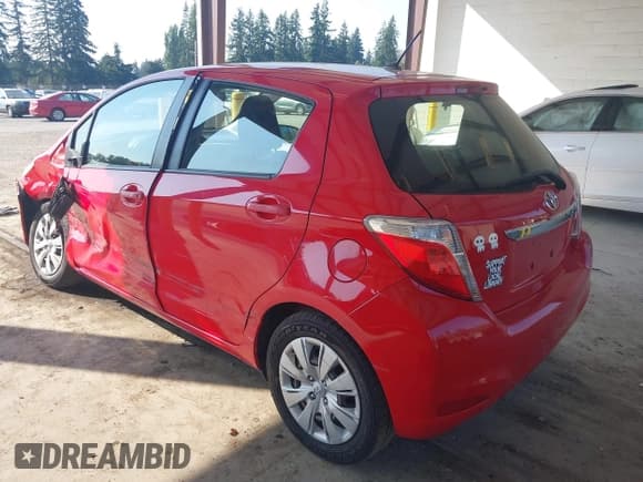 ✅ 2012 Toyota Yaris L • VIN: JTDKTUD35CD514192 • Lot: 43118141. Listed on IAAI with 98,508 mi. Free auction sales archive from the USA and detailed vehicle history report at DreamBid. Image 3.