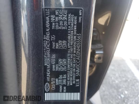 ✅ 2022 Hyundai Tucson SEL • VIN: 5NMJCCAE0NH055563 • Lot: 72778784. Wystawiony na Copart z przebiegiem 33 467 mil. Bezpłatny archiwum sprzedaży aukcyjnych z USA i szczegółowy raport historii pojazdu na DreamBid. Zdjęcie 14.