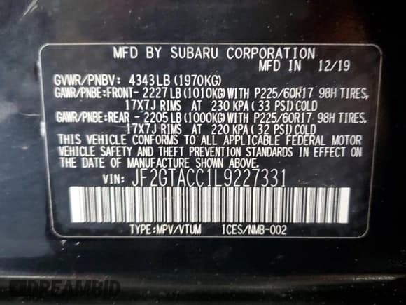 ✅ 2020 Subaru Crosstrek Premium • VIN: JF2GTACC1L9227331 • Lot: 61088765. Wystawiony na Copart z przebiegiem 72 234 mil. Bezpłatny archiwum sprzedaży aukcyjnych z USA i szczegółowy raport historii pojazdu na DreamBid. Zdjęcie 13.