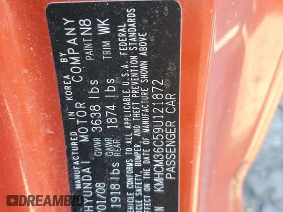 ✅ 2009 Hyundai Accent Auto GS • VIN: KMHCM36C59U121872 • Лот: 86834304. Опубликован ранее на Copart с пробегом 96 194 миль. Бесплатный доступ к архиву аукционных продаж из США и подробный отчёт об истории автомобиля на DreamBid. Изображение 12.