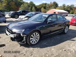 ✅ 2018 Audi A4 • VIN: WAUNNAF48JA027494 • Лот: 76087504. Опубликован ранее на Copart с пробегом 62 054 миль. Бесплатный доступ к архиву аукционных продаж из США и подробный отчёт об истории автомобиля на DreamBid. Изображение 1.