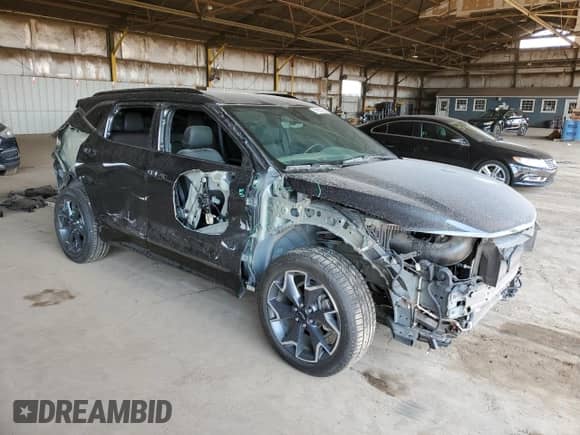2020 Chevrolet Blazer RS with VIN 3GNKBERSXLS660331, listed as a Copart auction lot 71557795 with 76,198 mi miles and Salvage title. Bid and sale history available at DreamBid. Image 4.