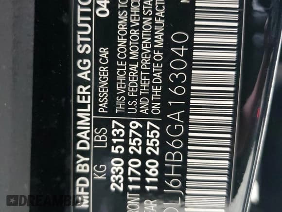 ✅ 2016 Mercedes-Benz CLS 400 • VIN: WDDLJ6HB6GA163040 • Lot: 80734335. Listed on Copart with 58,759 mi. Free auction sales archive from the USA and detailed vehicle history report at DreamBid. Image 12.