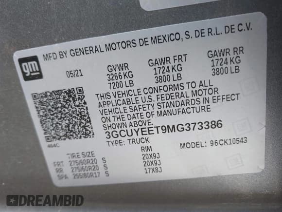 ✅ 2021 Chevrolet Silverado 1500 RST • VIN: 3GCUYEET9MG373386 • Lot: 41974575. Wystawiony na IAAI z przebiegiem 78 861 mil. Bezpłatny archiwum sprzedaży aukcyjnych z USA i szczegółowy raport historii pojazdu na DreamBid. Zdjęcie 9.