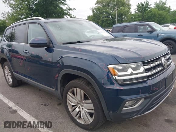 ✅ 2019 Volkswagen Atlas SEL • VIN: 1V2MR2CA8KC553258 • Lot: 42598620. Listed on IAAI with 118,697 mi. Free auction sales archive from the USA and detailed vehicle history report at DreamBid. Image 1.