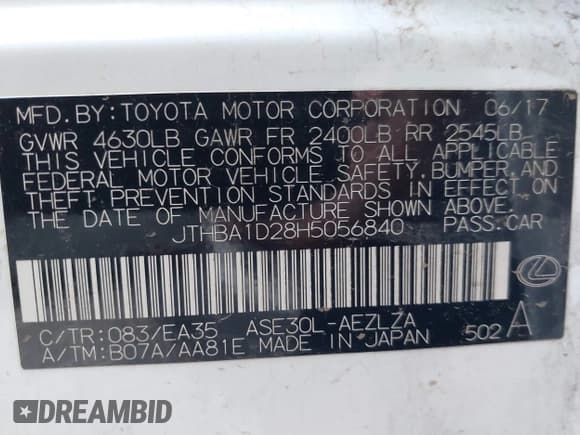 ✅ 2017 Lexus IS 200t • VIN: JTHBA1D28H5056840 • Lot: 42772427. Wystawiony na IAAI z przebiegiem 111 914 mil. Bezpłatny archiwum sprzedaży aukcyjnych z USA i szczegółowy raport historii pojazdu na DreamBid. Zdjęcie 9.