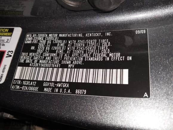 ✅ 2009 Toyota Venza • VIN: 4T3ZK11A09U016481 • Lot: 43030225. Listed on IAAI with Not provided. Free auction sales archive from the USA and detailed vehicle history report at DreamBid. Image 9.