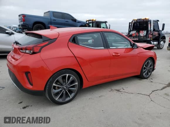 2019 Hyundai Veloster Premium z VIN KMHTG6AF6KU010831, wystawiony jako Copart lot #41660505 z przebiegiem 43 468 mil mil oraz Szkoda całkowita • Salvage title. Historia ofert i sprzedaży dostępna na DreamBid. Obrazek 3.