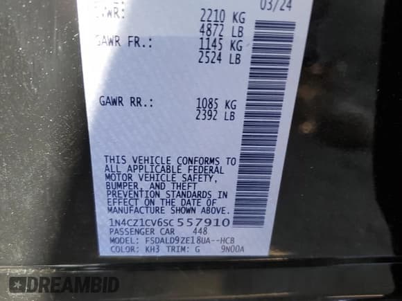 ✅ 2025 Nissan LEAF SV Plus • VIN: 1N4CZ1CV6SC557910 • Lot: 73062344. Wystawiony na Copart z przebiegiem 247 mil. Bezpłatny archiwum sprzedaży aukcyjnych z USA i szczegółowy raport historii pojazdu na DreamBid. Zdjęcie 14.