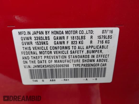 ✅ 2016 Honda Fit LX • VIN: JHMGK5H52GS009298 • Лот: 43550980. Опубликован ранее на IAAI с пробегом 44 223 миль. Бесплатный доступ к архиву аукционных продаж из США и подробный отчёт об истории автомобиля на DreamBid. Изображение 9.