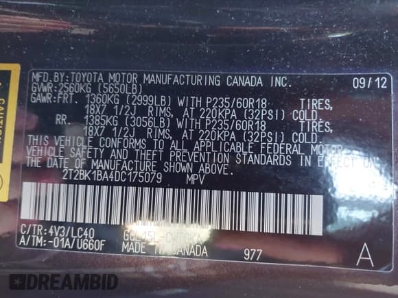 ✅ 2013 Lexus RX 350 • VIN: 2T2BK1BA4DC175079 • Lot: 43592862. Wystawiony na IAAI z przebiegiem 86 331 mil. Bezpłatny archiwum sprzedaży aukcyjnych z USA i szczegółowy raport historii pojazdu na DreamBid. Zdjęcie 9.