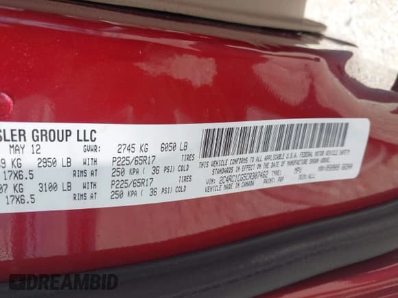 ✅ 2012 Chrysler Town & Country Touring L • VIN: 2C4RC1CG5CR307462 • Лот: 43125737. Опубликован ранее на IAAI с пробегом 206 394 миль. Бесплатный доступ к архиву аукционных продаж из США и подробный отчёт об истории автомобиля на DreamBid. Изображение 9.