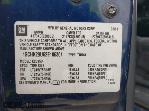 ✅ 2002 Chevrolet Silverado 2500HD • VIN: 1GCHK29U62E106361 • Lot: 39156047. Wystawiony na IAAI z przebiegiem 182 281 mil. Bezpłatny archiwum sprzedaży aukcyjnych z USA i szczegółowy raport historii pojazdu na DreamBid. Zdjęcie 9.