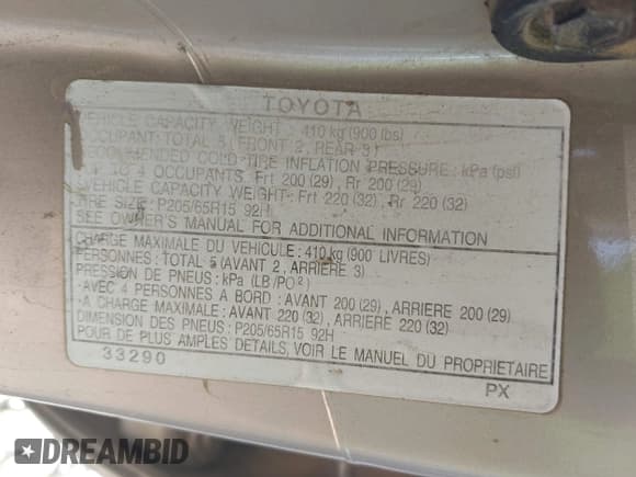 ✅ 2000 Toyota Camry LE • VIN: JT2BG22KXY0404152 • Лот: 43419402. Опубликован ранее на IAAI с пробегом Не указан. Бесплатный доступ к архиву аукционных продаж из США и подробный отчёт об истории автомобиля на DreamBid. Изображение 9.