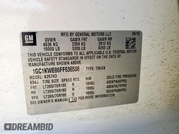 ✅ 2015 Chevrolet Silverado 2500HD LTZ • VIN: 1GC1KWE86FF636508 • Lot: 48467105. Wystawiony na Copart z przebiegiem Nie podano. Bezpłatny archiwum sprzedaży aukcyjnych z USA i szczegółowy raport historii pojazdu na DreamBid. Zdjęcie 12.