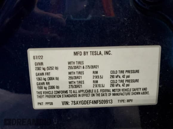 ✅ 2022 Tesla Model Y Performance • VIN: 7SAYGDEF4NF509913 • Lot: 86508585. Wystawiony na Copart z przebiegiem Nie podano. Bezpłatny archiwum sprzedaży aukcyjnych z USA i szczegółowy raport historii pojazdu na DreamBid. Zdjęcie 13.