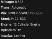 ✅ 2016 Bentley Continental GT • VIN: SCBFU7ZA9GC050XXX • Lot: 59259805. Listed on Copart with 8,523 mi. Free auction sales archive from the USA and detailed vehicle history report at DreamBid. Image 10.