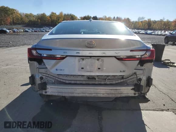 2025 Toyota Camry LE with VIN 4T1DAACK1SU061155, listed as a Copart auction lot 89503055 with Not provided miles and Salvage title. Bid and sale history available at DreamBid. Image 6.