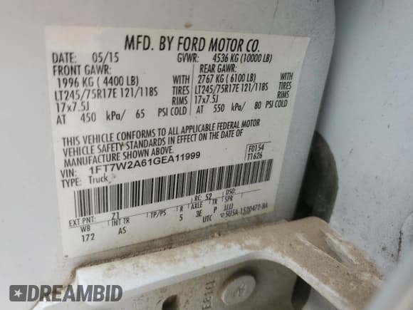 ✅ 2016 Ford F-250 XL • VIN: 1FT7W2A61GEA11999 • Lot: 52987545. Wystawiony na Copart z przebiegiem 310 438 mil. Bezpłatny archiwum sprzedaży aukcyjnych z USA i szczegółowy raport historii pojazdu na DreamBid. Zdjęcie 12.