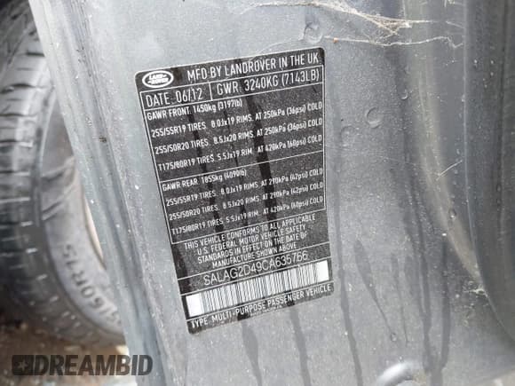 ✅ 2012 Land Rover LR4 HSE • VIN: SALAG2D49CA635766 • Лот: 42889921. Опубликован ранее на IAAI с пробегом Не указан. Бесплатный доступ к архиву аукционных продаж из США и подробный отчёт об истории автомобиля на DreamBid. Изображение 9.