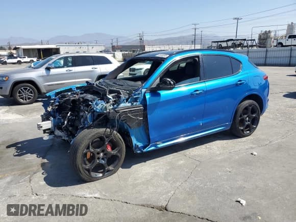 ✅ 2022 Alfa Romeo Stelvio Ti • VIN: ZASPAKBN4N7D37275 • Lot: 85848895. Listed on Copart with 25,213 mi. Free auction sales archive from the USA and detailed vehicle history report at DreamBid. Image 1.