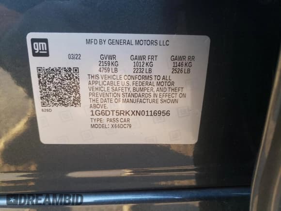 ✅ 2022 Cadillac CT5 Premium Luxury • VIN: 1G6DT5RKXN0116956 • Lot: 37909544. Wystawiony na Copart z przebiegiem 23 456 mil. Bezpłatny archiwum sprzedaży aukcyjnych z USA i szczegółowy raport historii pojazdu na DreamBid. Zdjęcie 12.