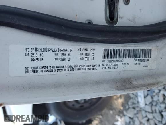 2007 Dodge Caliber с VIN 1B3HB28B97D269827, выставлен на аукционе Copart как лот 76576124 с пробегом 199 053 миль миль и На запчасти • Non repairable. История ставок и продаж доступна на DreamBid. Изображение 12.