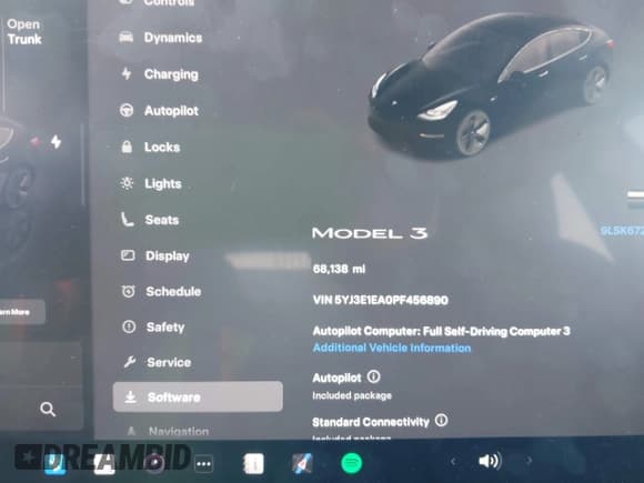 ✅ 2023 Tesla Model 3 • VIN: 5YJ3E1EA0PF456890 • Lot: 41922256. Wystawiony na IAAI z przebiegiem 68 138 mil. Bezpłatny archiwum sprzedaży aukcyjnych z USA i szczegółowy raport historii pojazdu na DreamBid. Zdjęcie 15.