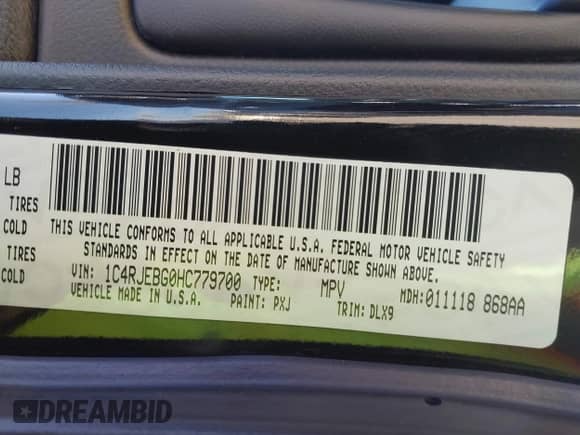 2017 Jeep Grand Cherokee Limited с VIN 1C4RJEBG0HC779700, выставлен на аукционе IAAI как лот 43428157 с пробегом 101 773 миль миль и . История ставок и продаж доступна на DreamBid. Изображение 9.