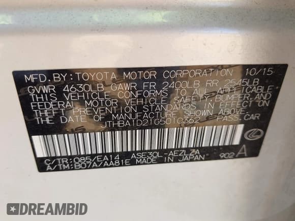 ✅ 2016 Lexus IS 200t • VIN: JTHBA1D21G5010362 • Lot: 43348210. Wystawiony na IAAI z przebiegiem 94 547 mil. Bezpłatny archiwum sprzedaży aukcyjnych z USA i szczegółowy raport historii pojazdu na DreamBid. Zdjęcie 9.