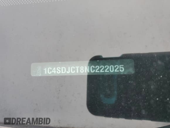 ✅ 2022 Dodge Durango R/T • VIN: 1C4SDJCT8NC222025 • Lot: 71506455. Listed on Copart with 59,556 mi. Free auction sales archive from the USA and detailed vehicle history report at DreamBid. Image 14.