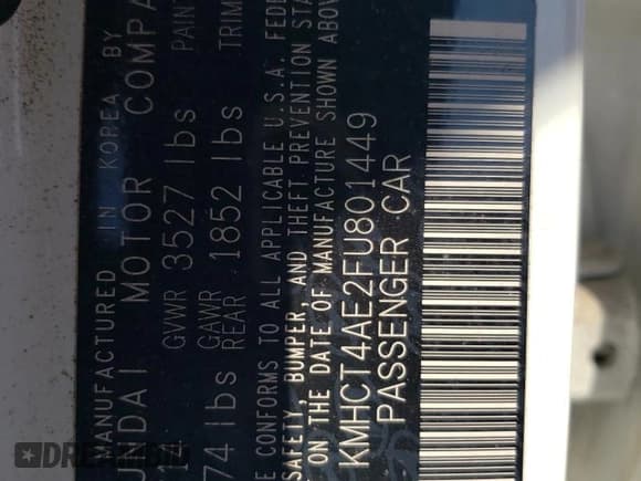 ✅ 2015 Hyundai Accent GLS • VIN: KMHCT4AE2FU801449 • Lot: 67054514. Listed on Copart with 76,785 mi. Free auction sales archive from the USA and detailed vehicle history report at DreamBid. Image 13.