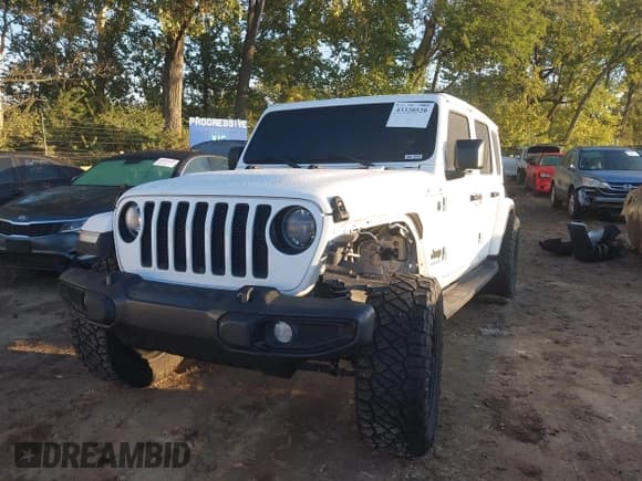 ✅ 2021 Jeep Wrangler Unlimited Sahara • VIN: 1C4HJXEG3MW782859 • Lot: 43320520. Listed on IAAI with 75,169 mi. Free auction sales archive from the USA and detailed vehicle history report at DreamBid. Image 2.